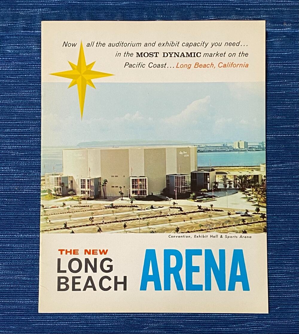 Vintage Promotional Long Beach Arena California Brochure Pamphlet Late 60's 95B